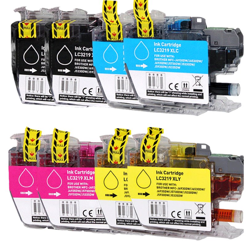 Lot de 8 Cartouche compatible Brother LC3217/LC3219XL