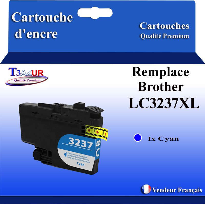 Cartouche compatible Brother LC3237XL (LC-3237C) XL- Cyan