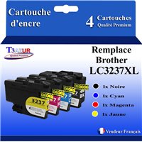 Lot de 4 Cartouches compatibles Brother LC3237XL (LC-3237) XL