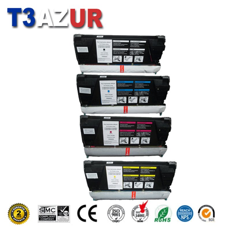 Lot de 4 Toners compatibles Lexmark C734/ C736/ X738