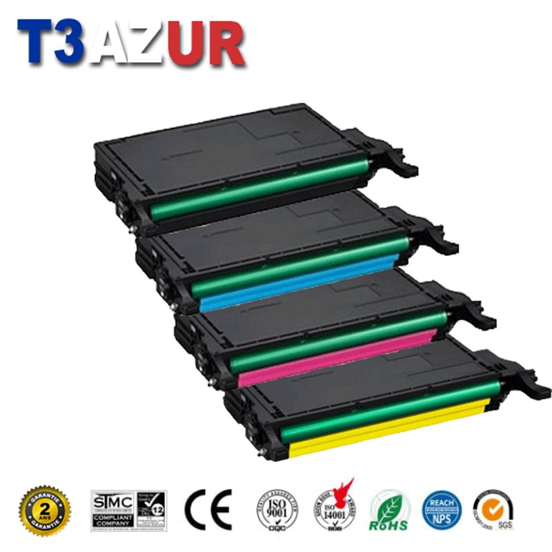 Lot de 4 Toners compatibles Samsung CLP620 / CLP670