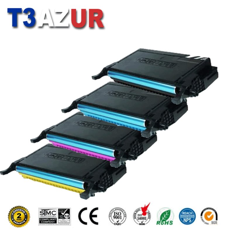 Lot de 4 Toners compatibles Samsung CLP770/ CLP775