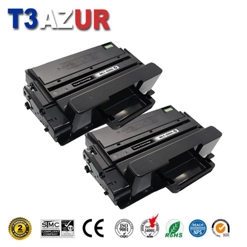 Lot de 2 Toners compatibles Samsung MLT-D203L/MLT-D203S (SU897A/SU911A) - 5 000 pages