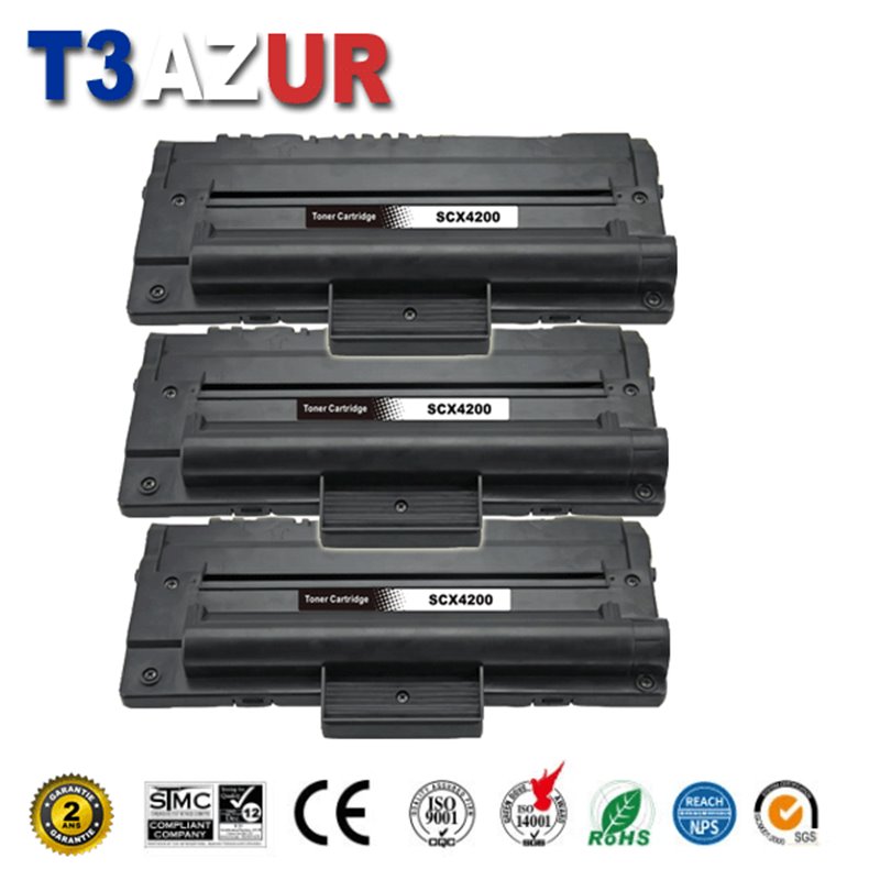 Lot de 3 Toners compatibles Samsung SCX4200 (SCX-D4200A/SV183A)- 3 000 pages