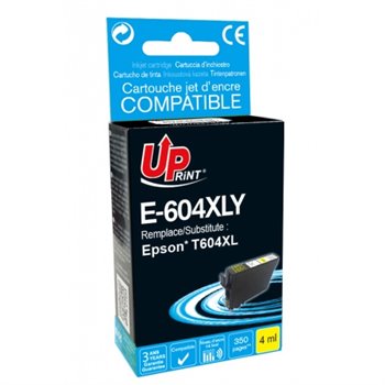Uprint - Cartouche compatible Epson 604XL (C13T10H44010/C13T10G44010) - Jaune