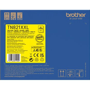 Original - Toner Brother TN821XXL (TN821XXLY) - Jaune