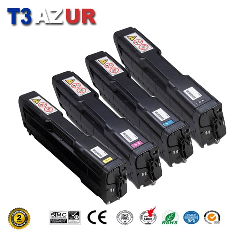 Lot de 4 Toners compatibles Ricoh Aficio SP-C221N