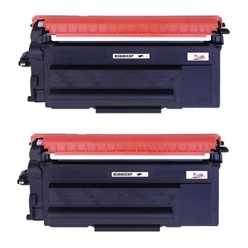 Lot de 2 Toners compatibles Brother TN3600 XXL Noir- 11 000 pages