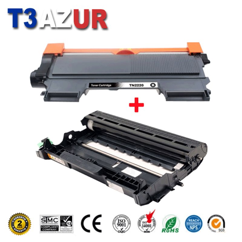 Toner+Tambour compatible avec Brother TN2220 / DR2200