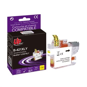 Uprint - Cartouche compatible Brother LC421XL (LC421XLY) Jaune