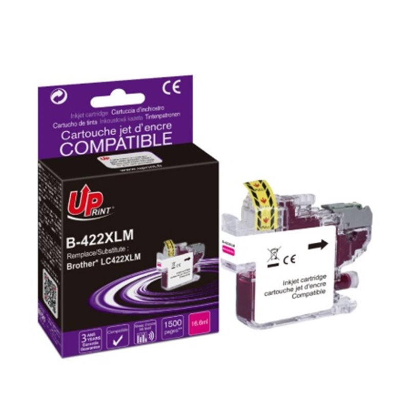 Uprint - Cartouche compatible Brother LC422XL (LC422XLM) Magenta