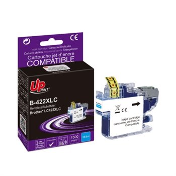 Uprint - Cartouche compatible Brother LC422XL (LC422XLC) Cyan