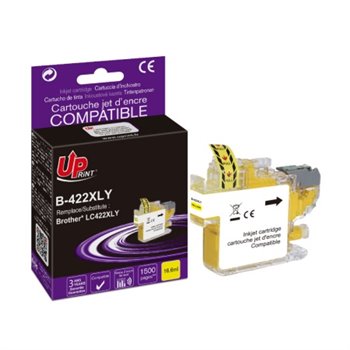 Uprint - Cartouche compatible Brother LC422XL (LC422XLY) Jaune
