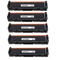 Lot de 5 Cartouches de toner génériques HP W2210X/W2210A - Remplace 207X/207A (avec puce)