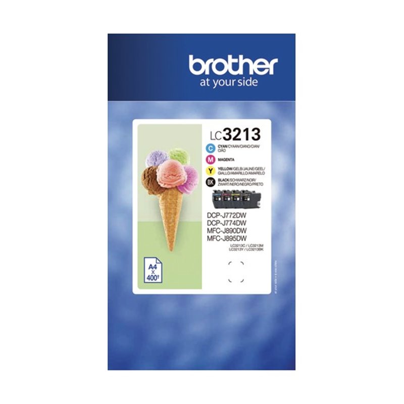 Multipack Brother LC3213 Cyan / Magenta / Jaune (LC3213VALDR)