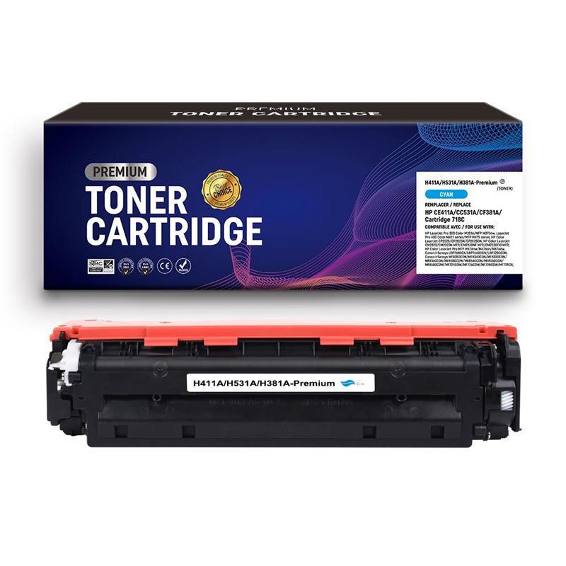 Premium Compatible- Toner compatible Canon 718 - Cyan - 2 800 pages