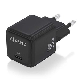 Aisens Chargeur Gan 25W - 1xUSB-C PD3.0 QC4.0 - Couleur Noir