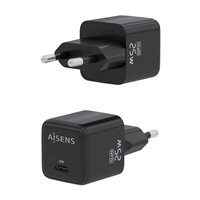 Aisens Chargeur Gan 25W - 1xUSB-C PD3.0 QC4.0 - Couleur Noir