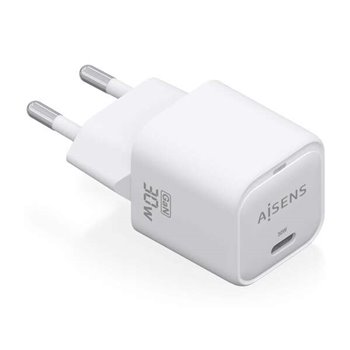 Chargeur Aisens GAN 30W - 1xUSB-C PD3.0 QC4.0 - Blanc