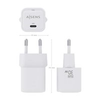 Chargeur Aisens GAN 30W - 1xUSB-C PD3.0 QC4.0 - Blanc