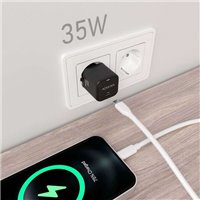 Chargeur Aisens GAN 35W - 1xUSB-C PD3.0 QC4.0 - Couleur Noir