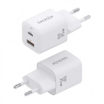 Aisens Gan USB-C Chargeur 35W - Haute efficacité énergétique - Couleur Blanc