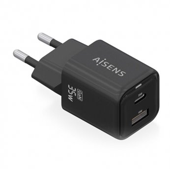 Chargeur Aisens Gan USB-C 35W - Haute efficacité énergétique - Couleur Noir