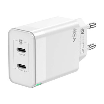 Chargeur Aisens GAN 45W - 2xUSB-C PD3.0 QC4.0 - Couleur Blanc