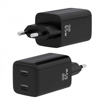 Chargeur Aisens Gan USB-C 65W - Haute efficacité énergétique - Couleur Noir