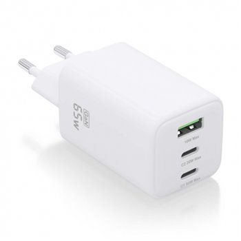 Chargeur Aisens Gan USB-C 65W - Haute efficacité énergétique - Couleur Blanc