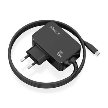 Chargeur Aisens Gan USB-C 65W - Haute efficacité énergétique - Couleur Noir