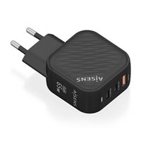 Chargeur Aisens GAN 65W - 2xUSB-C PD3.0 QC4.0 - 1xUSB-A QC3.0 - Couleur Noir