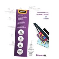 Fellowes Lot de 25 Pochettes de Plastification Brillantes A5 - 80 Microns - Haute Qualité - Transparent