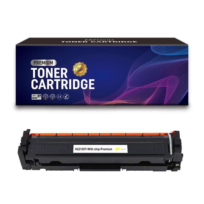 Premium Compatible - HP W2212X/W2212A Cartouche de toner générique jaune - Remplace 207X/207A (avec puce)