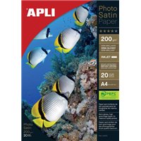 Apli Papier Photo Photosatin A4 200g 20 Feuilles