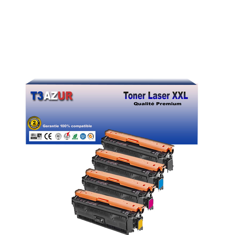 Lot de 4 Toners compatibles avec HP W9060MC / W9061MC / W9062MC / W9063MC