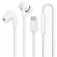 Écouteurs Xiaomi Mi Dual Driver Casque USB-C - Microphone intégré - Résistance IPX4 - Contrôle par câble - Couleur Blanc