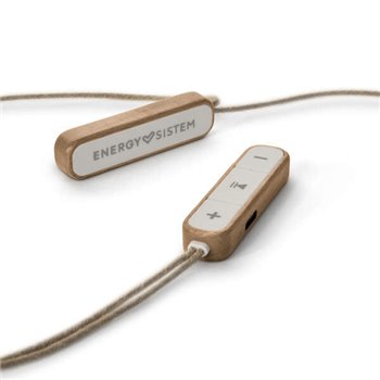 Écouteurs Bluetooth Eco en bois de hêtre Energy Sistem - Bois durable - Microphone - USB Type C - Couleur marron