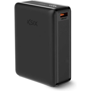 Ksix Powerbank Nano 20 000 mAh - Format de poche - Power Delivery - 22,5 W - Câble USB-C vers USB-C - Couleur Noir