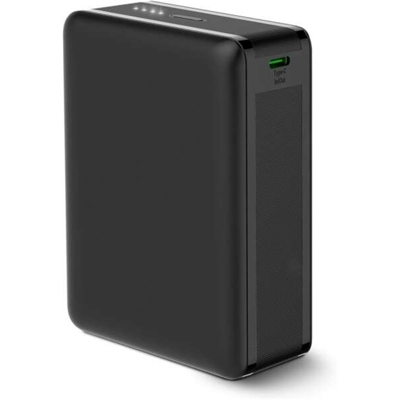 Ksix Powerbank Nano 20 000 mAh - Format de poche - Power Delivery - 22,5 W - Câble USB-C vers USB-C - Couleur Noir