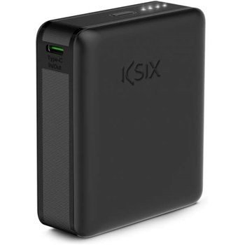 Ksix Powerbank Nano 10 000 mAh - Format de poche - Power Delivery - 22,5 W - Câble USB-C vers USB-C - Couleur Noir