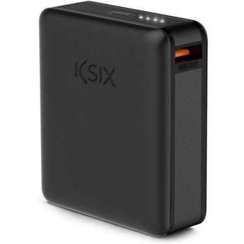 Ksix Powerbank Nano 10 000 mAh - Format de poche - Power Delivery - 22,5 W - Câble USB-C vers USB-C - Couleur Noir