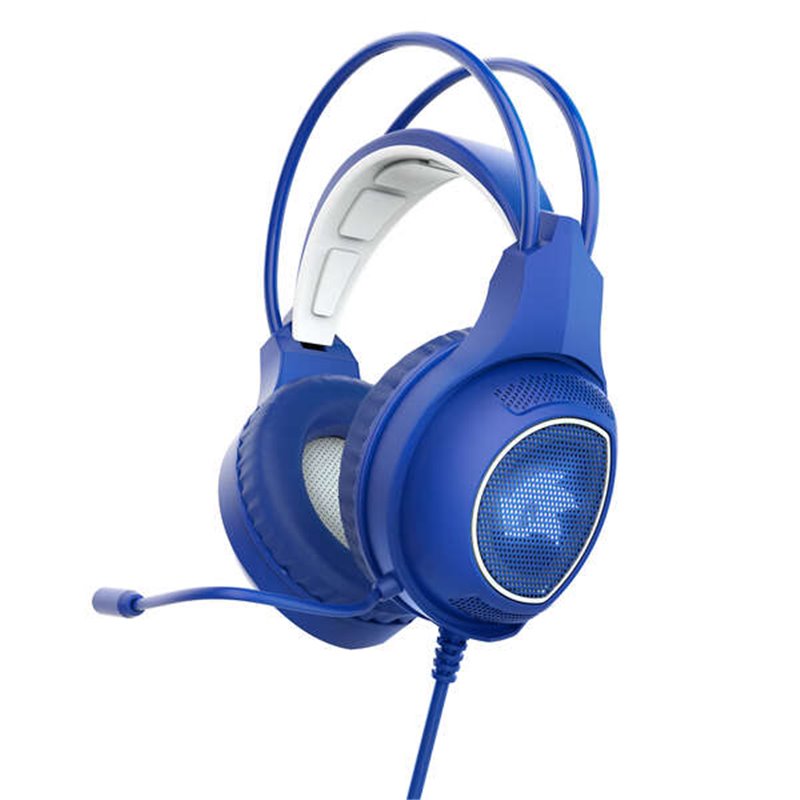 Casque de jeu laser Energy Sistem ESG 2 - Lumière LED - Microphone sur perche - Bandeau auto-ajustable - Couleur bleue