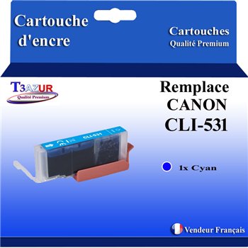 Cartouche Compatible pour Canon CLI-531 Cyan