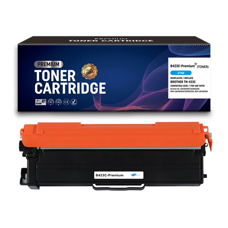 Premium Compatible- Toner compatible Brother TN421/ TN423/ TN426 - Cyan